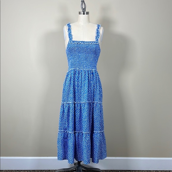 Blue Midi Dress with Flattering Fit - Picture 2 of 9